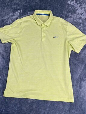 Attack Life By Greg Norman Mens Yellow Polo Shirt L